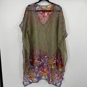 Sheer Multicolor‎ Swim Coverup